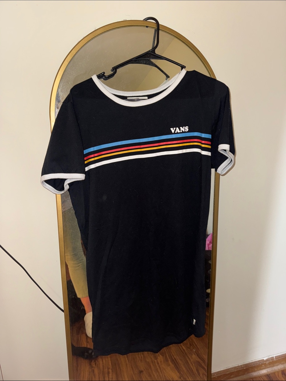 Vans Black vintage dress with Multicolor Stripes